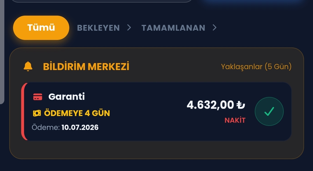Giderler Sayfası Gider Ekleme Ekranı