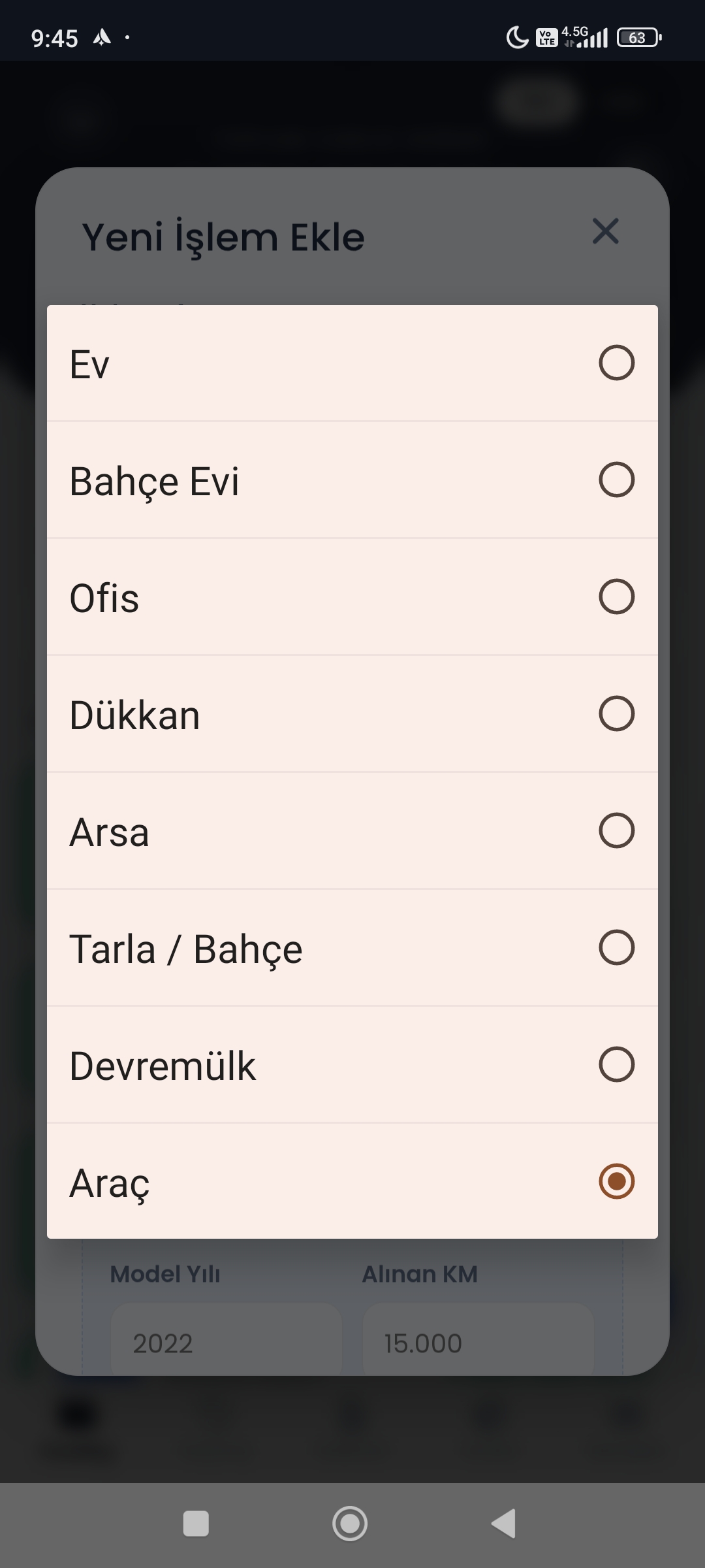 Varlık Ekranı