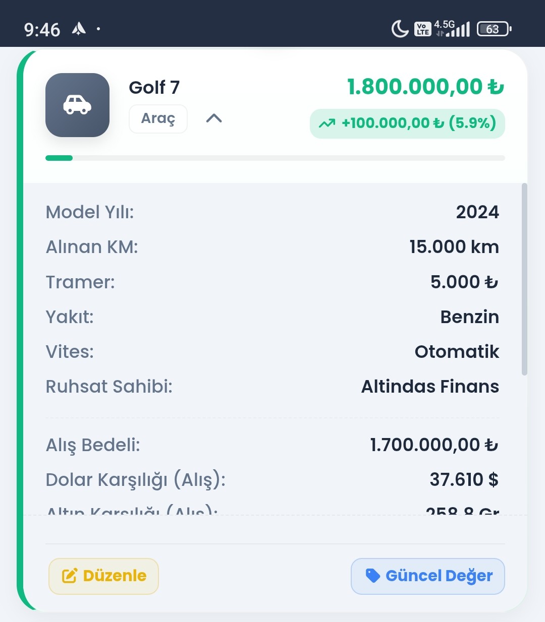 Varlık Ekranı